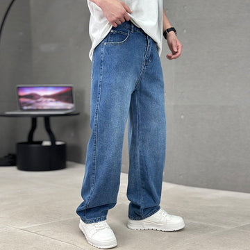 Wide-Leg Straight Jeans
