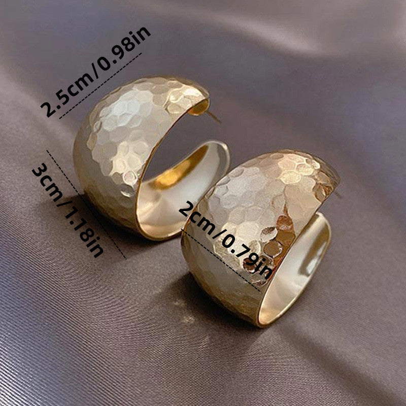 Wide-brimmed Hoop Earrings Fashionable Earrings For Women