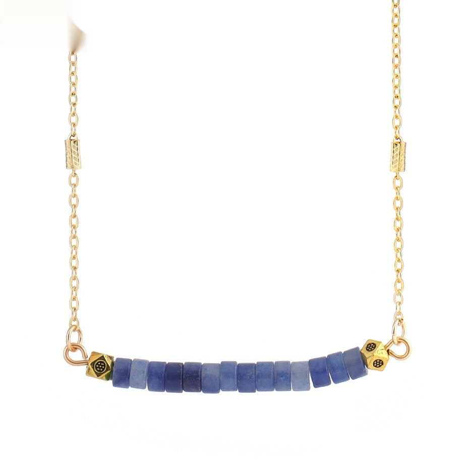 Turquoise Clavicle Chain Womens Necklace Jewelry