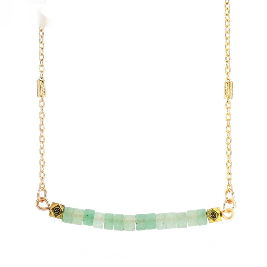 Turquoise Clavicle Chain Womens Necklace Jewelry