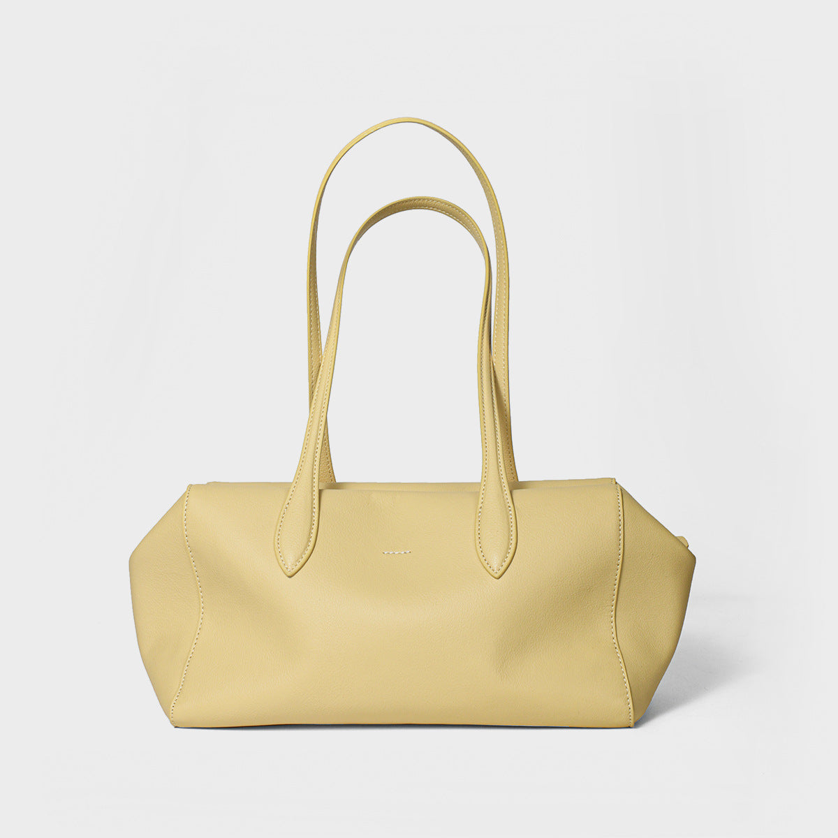 Womens Solid-Color High-Capacity Simple Commuter Tote Bag