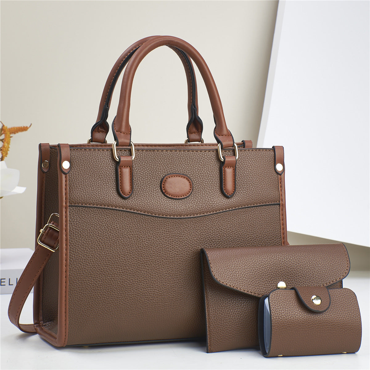 Stylish Three-Piece Shoulder Bag Set For Women Mother-and-Child Bags