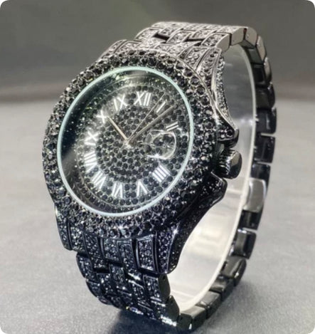 Full Diamond High End Calendar Men's Quartz Watch Gentlemen's Watch
