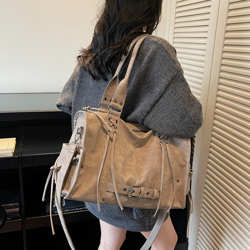 Korean-style Vintage Tote Shoulder Bag