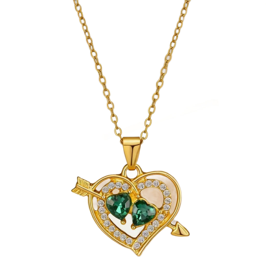 Heart Shaped Zircon Necklace Pendant Fashion Jewelry