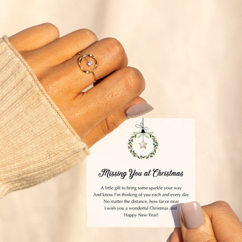 Womens Round Ring, Simple Circle Design, European And American Style